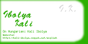 ibolya kali business card